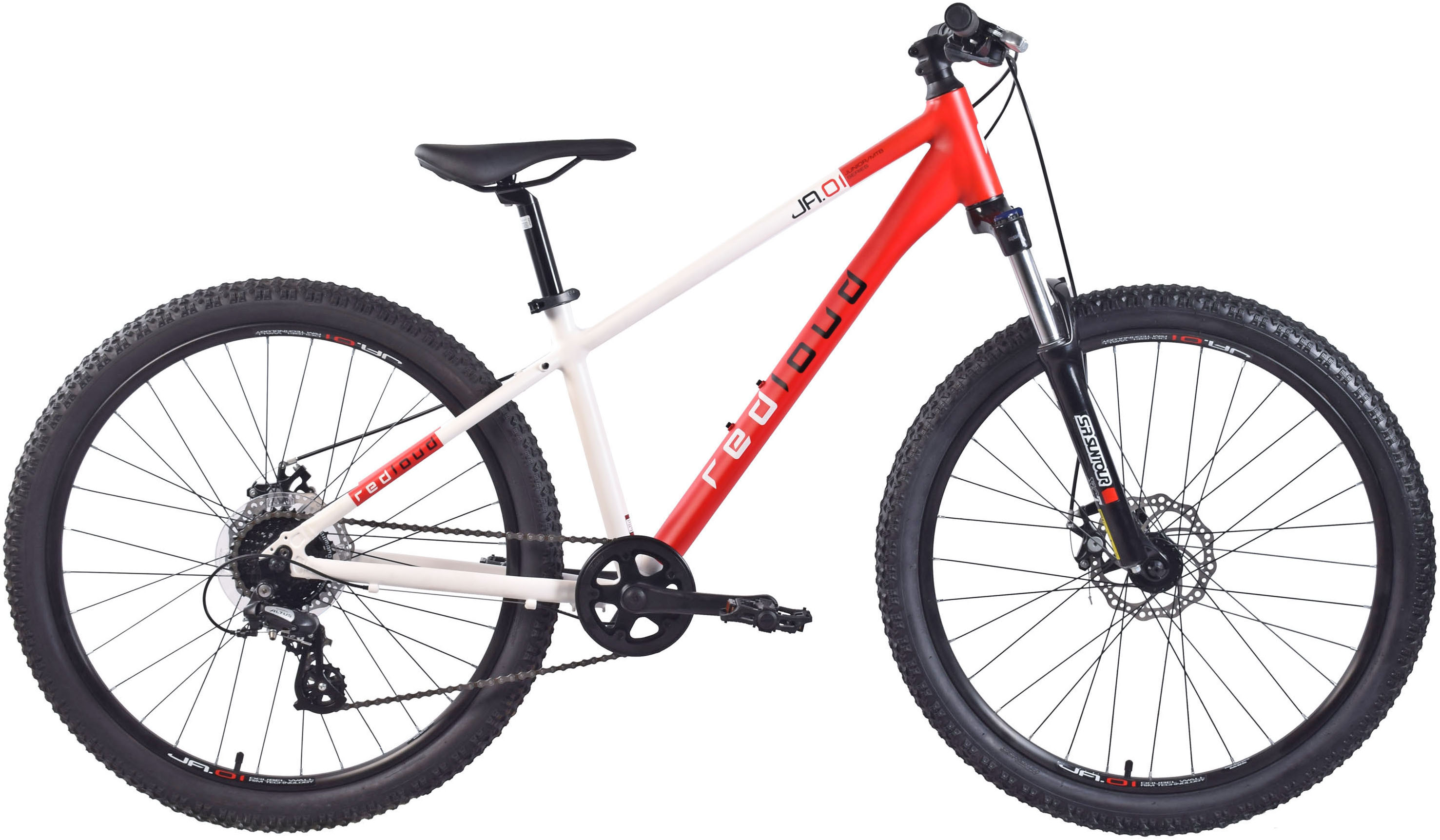 Jugendfahrrad REDLOUD "JA.01" Gr. 37, rot (weiß, rot, schwarz), Fahrräder, Kinder, 37cm, 26 Zoll (66,04cm) Image