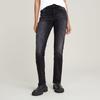 Straight-Jeans G-STAR "Strace Straight Wmn", Damen, Gr. 31, Länge 32, schwarz (worn in schwarz moon), Denim/Jeans, Obermaterial: 99% Baumwolle, 1% Elasthan, casual, straight fit, Jeans
