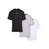 T-Shirt KARL KANI "Karl Kani Herren KM222-102-1 KK 3-Pack Essential Tee", Herren, Gr. S, schwarz-weiß (schwarz, weiß, ash grau), 100% Baumwolle, bedruckt, casual, normal, Rundhals, Kurzarm, Shirts