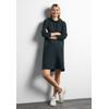 Sweatkleid STREET ONE, Damen, Gr. 42, EURO-Größen, grün (hunter grün), Stoff, 68% Polyester, 28% Viskose, 4% Elasthan, unifarben, casual, gerade knieumspielend, ohne Ausschnitt, Langarm Bündchen, Kleider, mit Kapuze