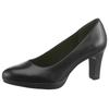Pumps TAMARIS, Damen, Gr. 35, schwarz, Leder, klassisch, Schuhe, Abendschuh, Festtagsschuh, Trichterabsatz, in klassischer Linie, Topseller
