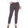 Stoffhose KJBRAND "Susie XS Ankle Bengaline", Damen, Gr. 54 (27), K-Gr, grau (anthrazit), Web, Obermaterial: 80% Viskose, 17% Polyamid, 3% Elasthan, casual, skinny fit knöchellang, Hosen, Sommerhose mit Schlupfbund