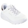 Slip-On Sneaker SKECHERS "UNO LITE", Kinder, Gr. 33, weiß, Lederimitat, sportlich, Schuhe, Freizeitschuh, Halbschuh, Slipper mit metallic Fersenpatch