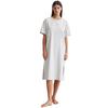 Nachthemd MARC O'POLO "Heavy Jersey-Woven", Damen, Gr. L, N-Gr, grau (cozy grau meliert), Jersey, Obermaterial: 100% Baumwolle, meliert, casual, bequem kniebedeckend, Rundhals, Kurzarm, Kleider, mit hohen Seitennaht-Schlitze