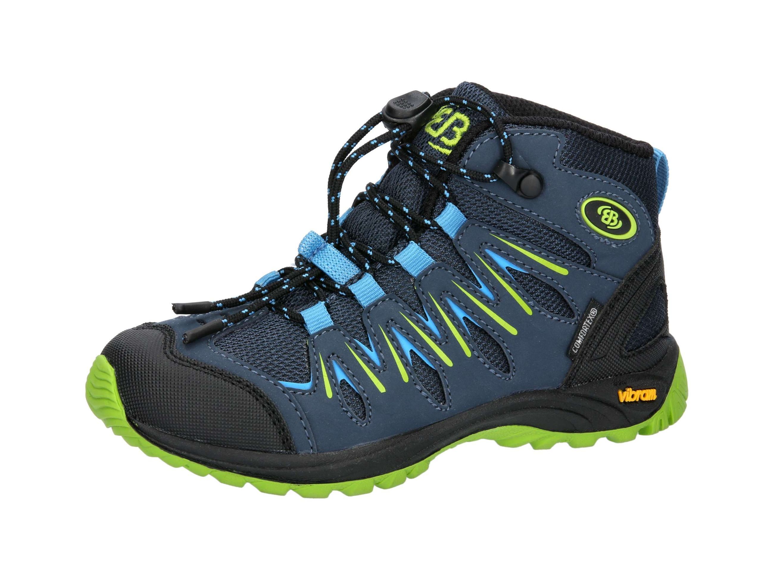 Wanderschuh BRÜTTING "Outdoorstiefel Expedition Kids High", Kinder, Gr. 38, blau, Synthetik, Schuhe Wanderschuh