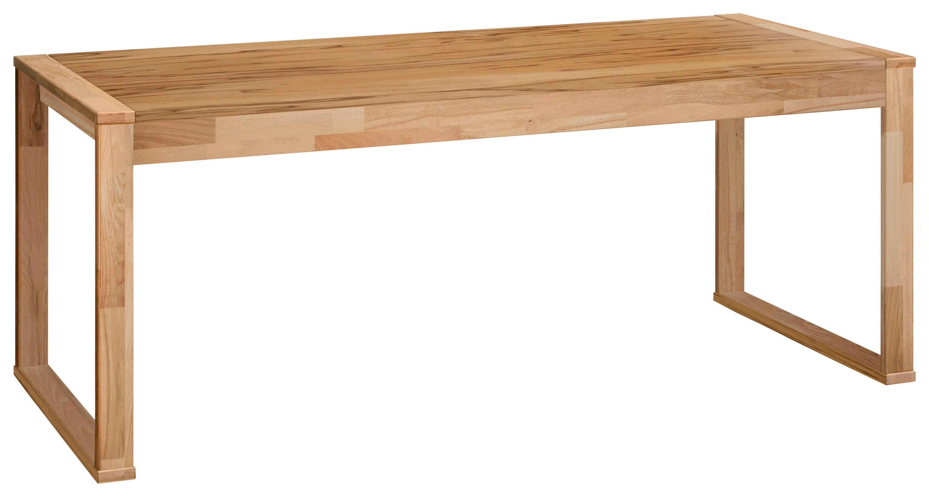 Schreibtisch VOGL MÖBELFABRIK "Toronto, Bürotisch, aus Massivholz, oder Echtholzfurnier", beige (kernbuche), B:141cm H:74cm T:70cm, Tische, In 2 Breiten, 180 cm und 140 cm