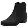 Westernstiefelette RIEKER, Damen, Gr. 39, schwarz, Lederimitat, unifarben, klassisch, Schuhe, Stiefelette, Cowboyboots, Blockabsatz, mit Innenreißverschluss, Topseller