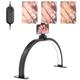 Half Moon Lamp, Half Moon Lamp for Nail Desk, Half Moon Light for Lashes, Nails, Lash Light Led Nail Tech Lamp with Remote, Desk Lamp for Tattoo, Lash Eyelash Extension, Eyebrows, Nail Lamp (Black, S)
