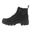 Schnürstiefelette PALLADIUM "PALLABASE TWILL", Gr. 42, schwarz, Textil, sportlich, Schuhe, Schnürstiefel, Schnürstiefelette aus Canvas mit Reißverschluss