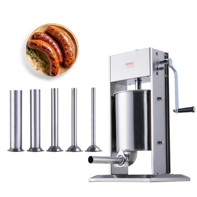 VEVOR Manual Sausage Stuffer Made of Food-Grade 304 Stainless Steel for Home Kitchen Restaurant Commercial