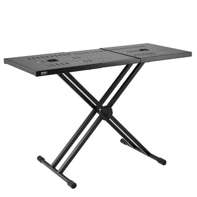 VEVOR DJ Table Stand, Portable DJ Laptop and Controller Stand, Lightweight DJ Desk DJ Booth Adjustable Height DJ Stand