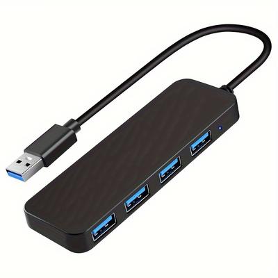 TEMU Usb 3.0 , 4-port Usb Splitter, Portable Usb Adapter Mini Multiport Extender For Desktop, Laptop, , Flash Drive, Hard Drive, Console, Printer, Pc, Keyboard