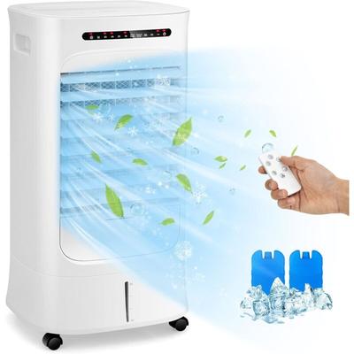 4 in 1 Luftkühler, 10L Wassertank, Tragbare Klimaanlage mit 3 Modi, 3 Geschwindigkeiten, 1-15h