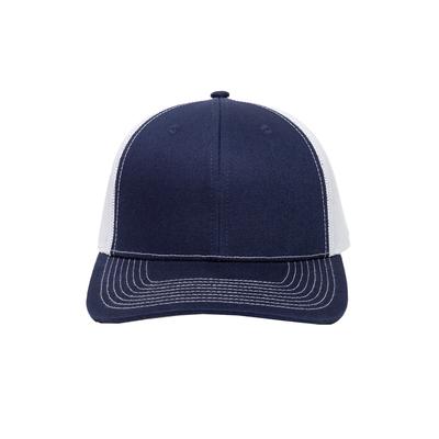 Outdoor Cap OC771 Structured Trucker With Solid Mesh Back Hat in Navy Blue/White