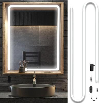 LED Makeup Mirror Light Hollywood Style Makeup Light 6.5-16FT/6000K/3000K Dimmable 12V Adapter/Mirror Strip Light Lighting for Vanity and Bathroom Mirrors