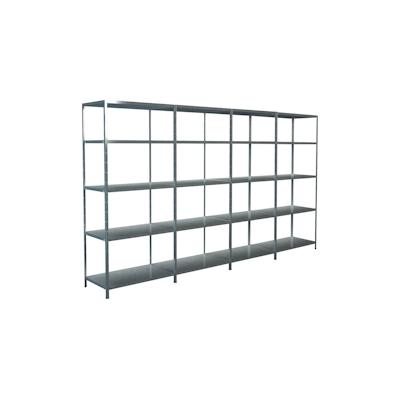 SCHULTE Regalwelt Steck-Grund-/ u 3 Anbauregale, 20 Böden, 2000x4000x500, verz. Image