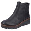 Winterstiefelette RIEKER, Damen, Gr. 36, schwarz, Lederimitat, klassisch, Schuhe, mit modischem 4,5 cm Keilabsatz