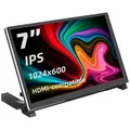 Display portatile da 7 pollici IPS LCD Touch screen capacitivo Monitor 1024x600 Altoparlanti opzionali per Raspberry Pi 5 4B 3B + PC portatile