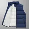 2024 New Solid Color Bakery Clothes Fashionable Versatile Stand-Up Collar Padded Vest Casual Big