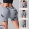 Seamless V Back Tie Dye Yoga Sport Shorts Fitness Legging Workout Running Women Scrunch Butt Booty