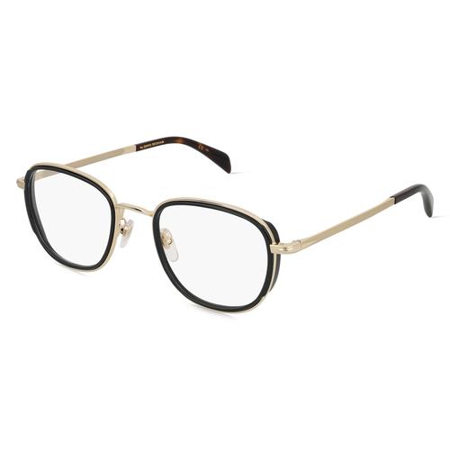 David Beckham DB 7075/G Herren-Brille inkl. Gläser Vollrand Panto Kunststoff-Gestell 51mm/21mm/145mm, gold