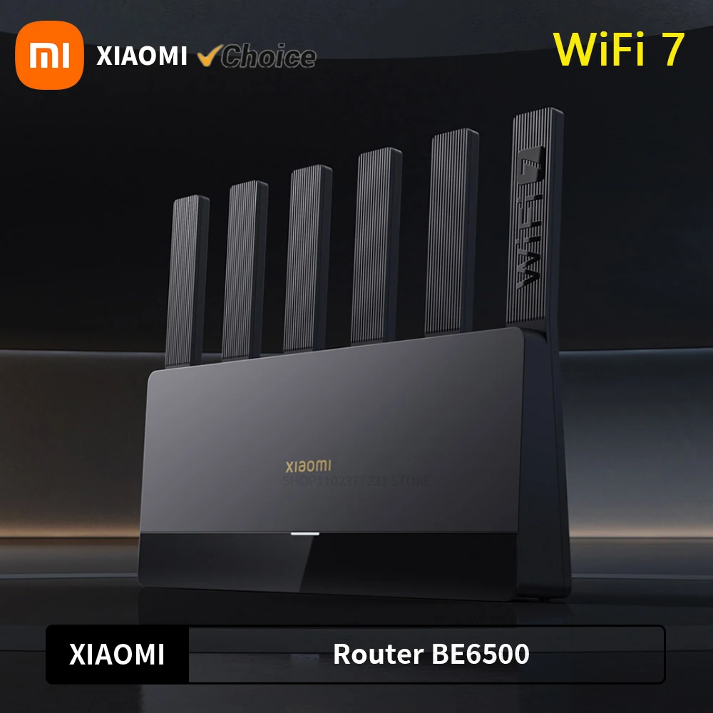 Xiaomi Router BE6500 Quad Nucleus Wifi7 6500 Mbit/s 2,5 G Ethernet-Port Dual Frequency 2,4/5 GHz 6 unabhängige Signalverstärker Mesh Image