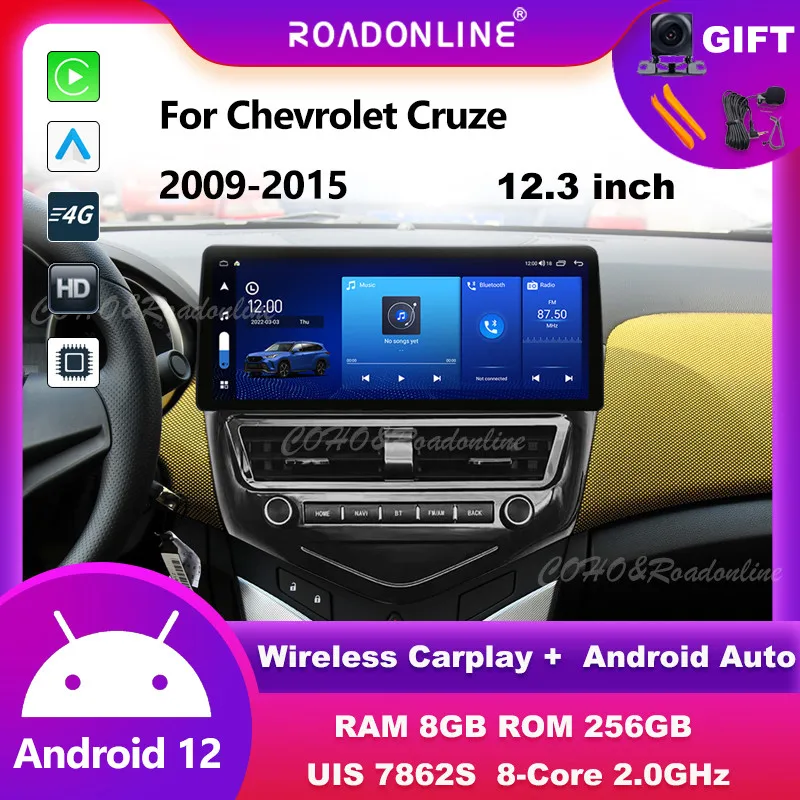 Android audio Für Chevrolet Cruze 2009-2015 Android 15 12,3 zoll Octa Core 8 + 256G Auto multimedia-Player Stereo Radio Image