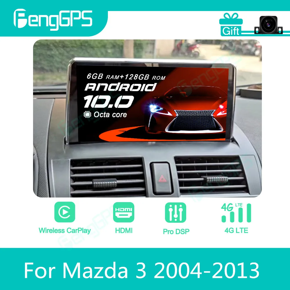 Für Mazda 3 2004 - 2013 Android Auto Radio Stereo Autoradio 2Din Multimedia Player GPS Navi Einheit Touch Screen Display Image