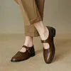 Frühling/Herbst Frauen Schuhe Runde Kappe Chunky Ferse Schuhe Split Leder Mary Janes Niedrigen Ferse Hohl Pumpen Frauen Concise plus Größe Schuhe