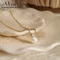 EManco – pendentif en acier inoxydable plaqué or, Imitation de perles, collier court en zircone, accessoires pour femmes, vente en gros