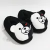 Neue Plüsch Hausschuhe Fuzzy Rutschen Schuhe Frauen Männer Monokuma Kigurumis Schwarz Weiß Anime Bär