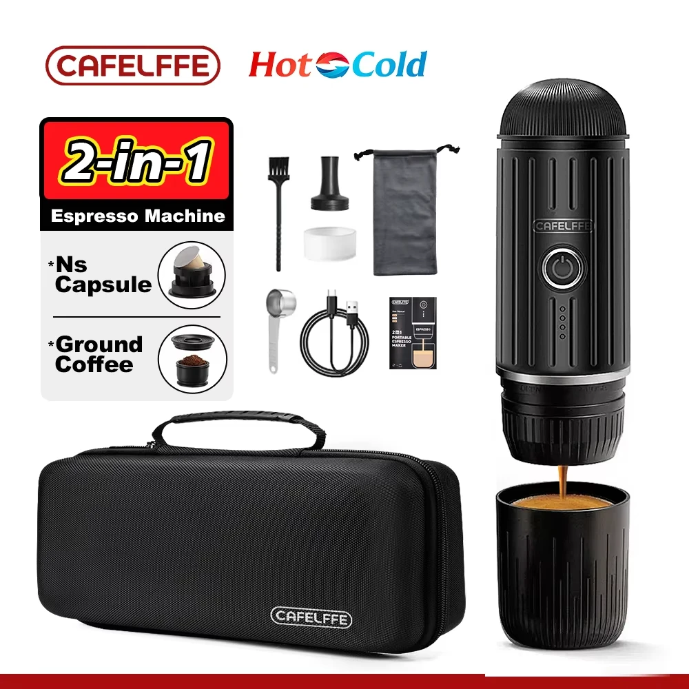 Cafelffe Outdoor-Kombination, kabellos, elektrisch, tragbar, Espressomaschine, Kaffee-Geschenk, Camping, Wandern, Reisetasche, Cafetera Image