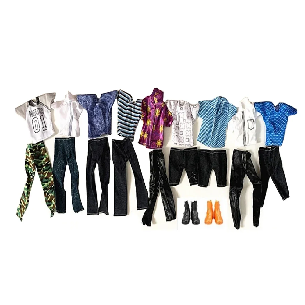 8 stücke Ken Puppe Kleidung täglich lässig Outfit Top Jeans Schuhe Ken Puppe Spielzeug Zubehör so tun, als ob Spielset Kinder Junge Geburtstags geschenke