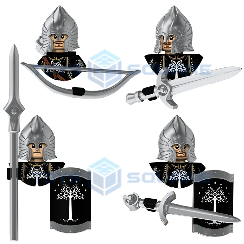 Der Kapitän Schwert Infanterie Bogenschütze Speer Modell blockiert Moc Ziegel Set Geschenke Spielzeug für Kinder kt1014 Image