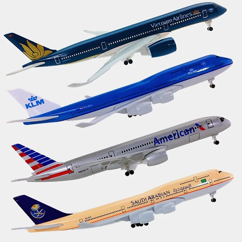 20CM Flugzeug B747 B787 Airbus A350 A320 Airlines Flugzeug Modell Legierung Flugzeug Spielzeug Mit Fahrwerk Kinder Geschenke Sammlung Dekor Image