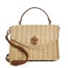 Dune London Womens Accessories Delliha - Rattan Bag With Jewelled Bug Embellishment - Natural Fabric - One Size