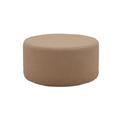 Pouf tissu bouclette marron L 70 cm