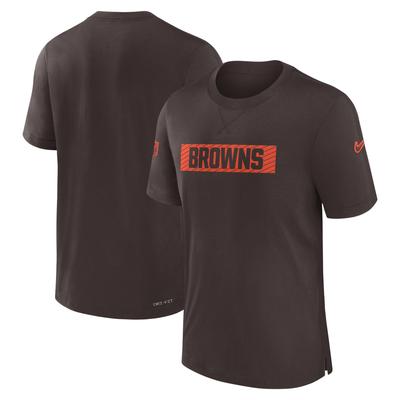 Nike Cleveland Browns Sideline Player Performance-T-Shirt für Herren in Braun Image
