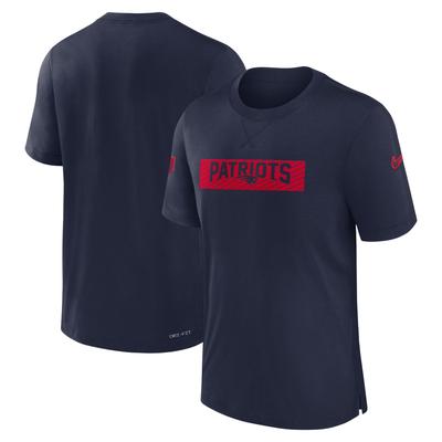 Nike New England Patriots Sideline Player Performance-T-Shirt für Herren, Marineblau Image