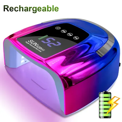 Cordless Rechargeable UV LED Nail Lamp With LED Display Wireless 48LEDS Nail Drying Lamp For Curing