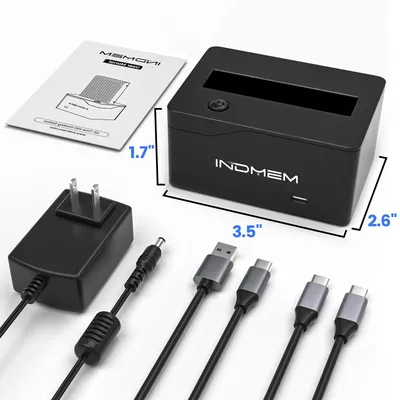INDMEM 2.5 inch U.2 PCIE SSD to Type-C Adapter Reader 10Gbps U.2 Enclosure External Hard Drive
