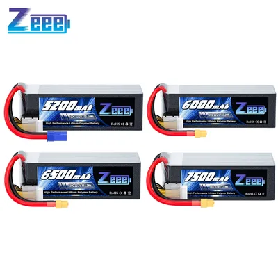 Zeee 6S Lipo 6000mAh 5200mAh FPV Drone Battery 22.2V 100C with XT60 Plug Softcase for RC Helicopter