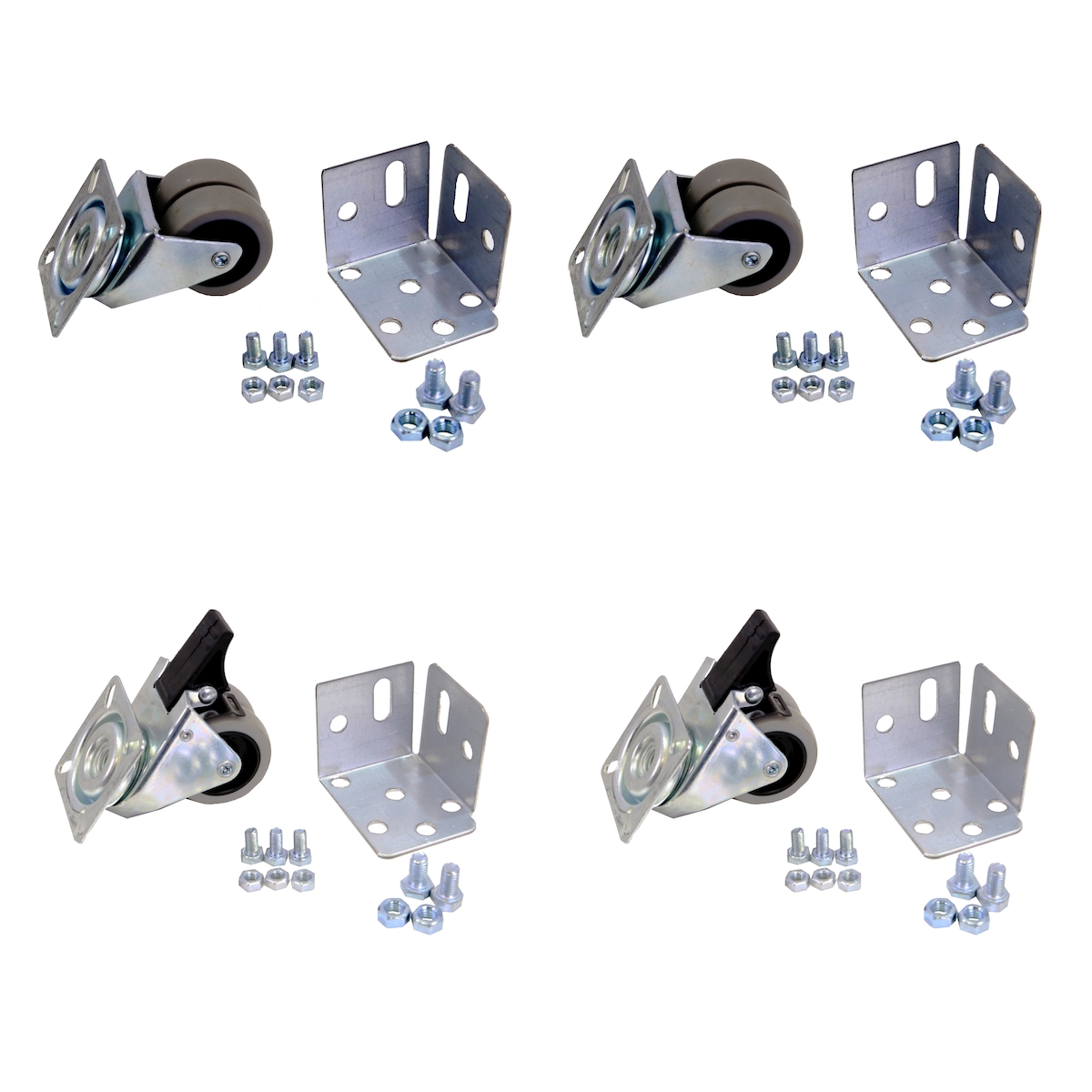 SimonRack 4 Doppelrollen 50 mm + Füße + 12 M6-Schrauben + 8 M8-Schrauben + Muttern Image