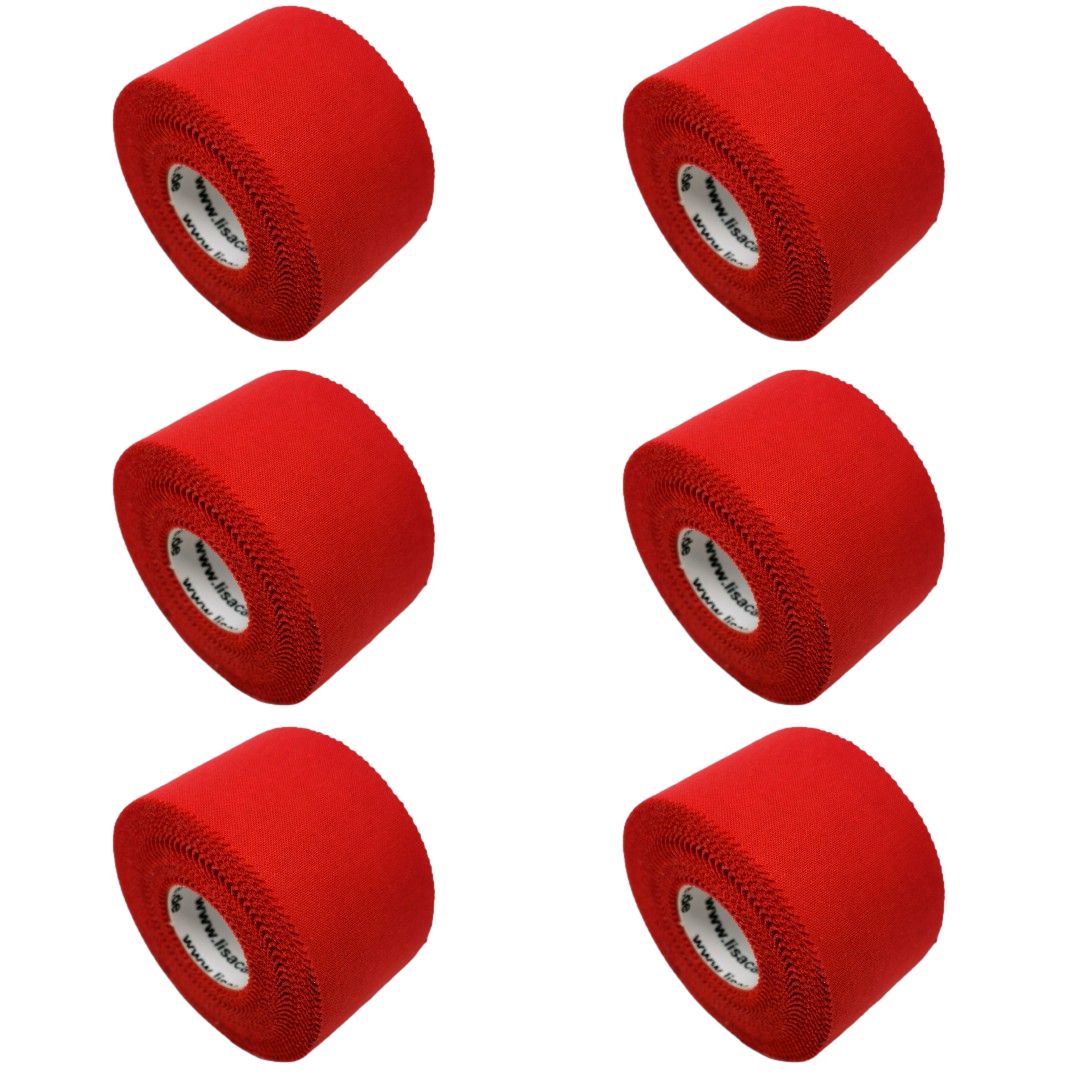 LisaCare Sport Tape - Rosso 3,8 cm x 10 m 6 pz Bendaggio/i