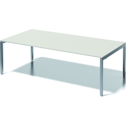 Bisley Chefarbeitsplatz/Konferenztisch Cito BxTxH 240x120x65-85cm grauweiß/silber Image