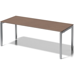 Bisley Schreibtisch Cito BxTxH 200x80x65-85cm nußbaum Gestell silber Image