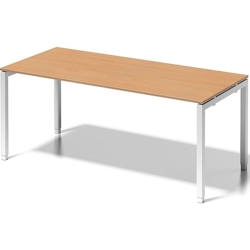 Bisley Schreibtisch Cito BxTxH 180x80x65-85cm buche Gestell verkehrsweiß Image