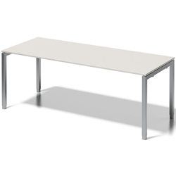 Bisley Schreibtisch Cito BxTxH 200x80x65-85cm grauweiß Gestell silber Image