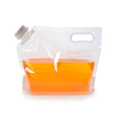 LK Packaging FT1294HG Fast Take 1/2 Gallon Beverage Pouch - Tamper Evident Lid, Clear, Case of 25