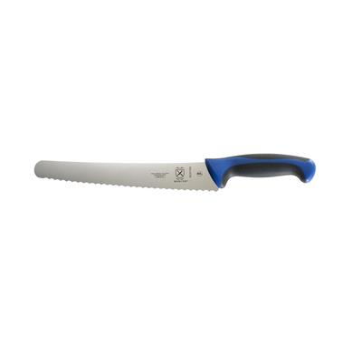 Mercer Culinary M23210BL 10" Bread Knife w/ Blue Santoprene/Polypropylene Handle, High Carbon Japanese Steel